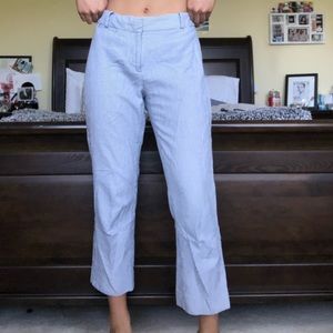 Talbots blue-striped Capris